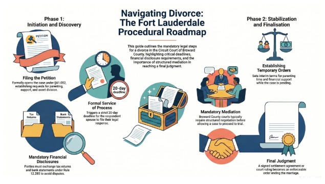 What Happens Step by Step in a Fort Lauderdale Divorce?