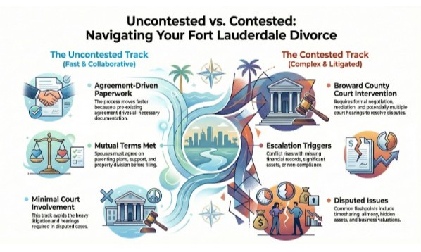 What Is the Difference Between an Uncontested and Contested Divorce in Fort Lauderdale?