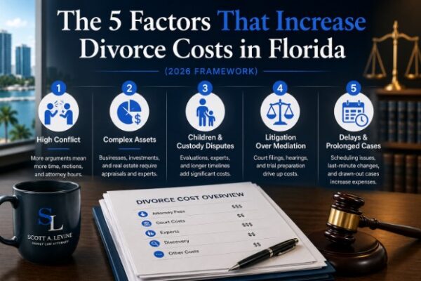 The 5 Factors That Increase Divorce Costs in Florida (2026 Framework)